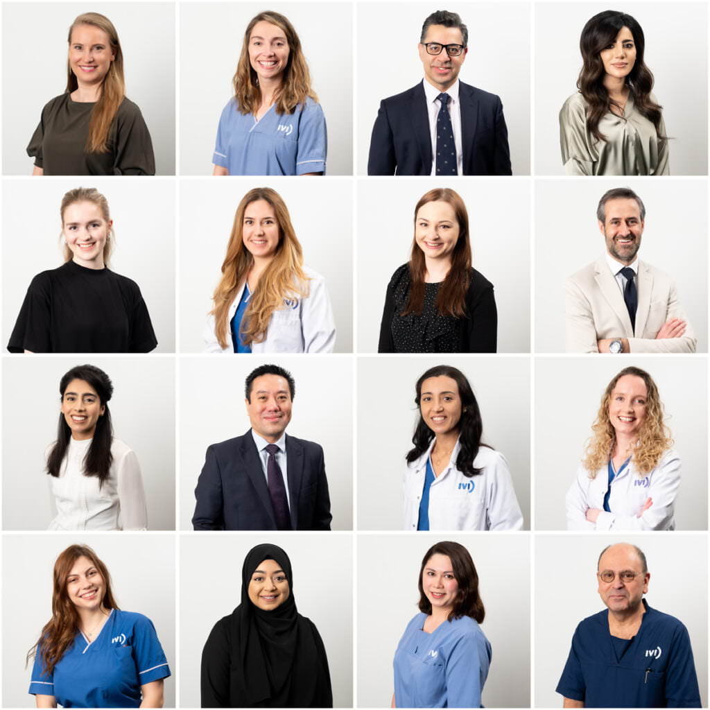Team headshots for fertiility clinic in Lodon