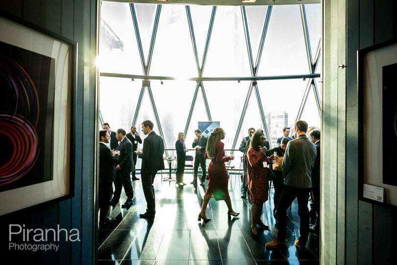 Photography of official opening of London branch of law firm at the Gherkin
