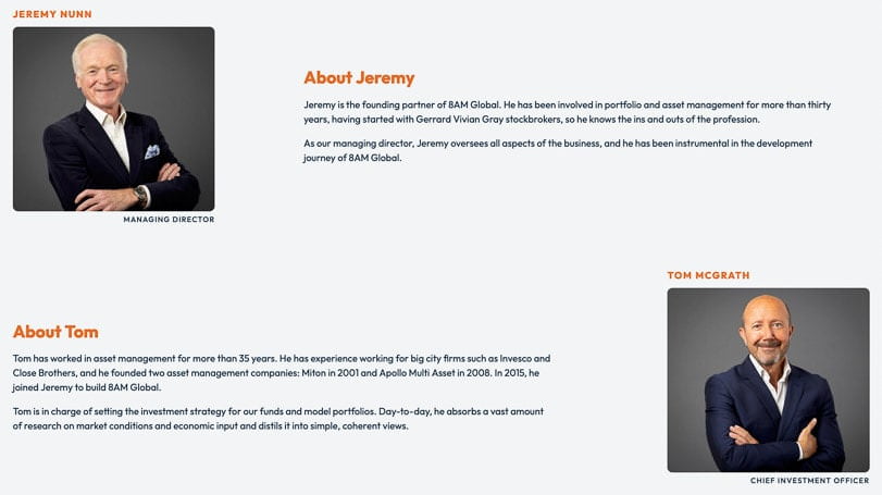 Website team page to show new photographs in place
