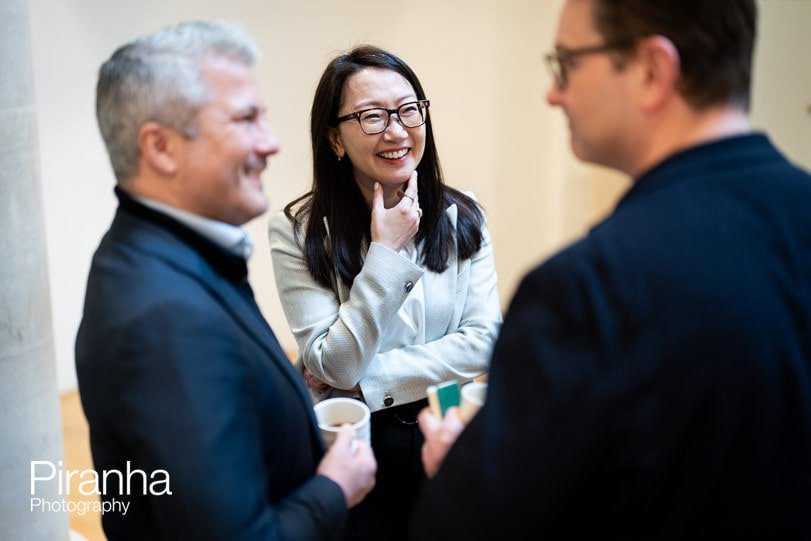 Presenter photographed during corporate event in London - breakfast meeting photograph