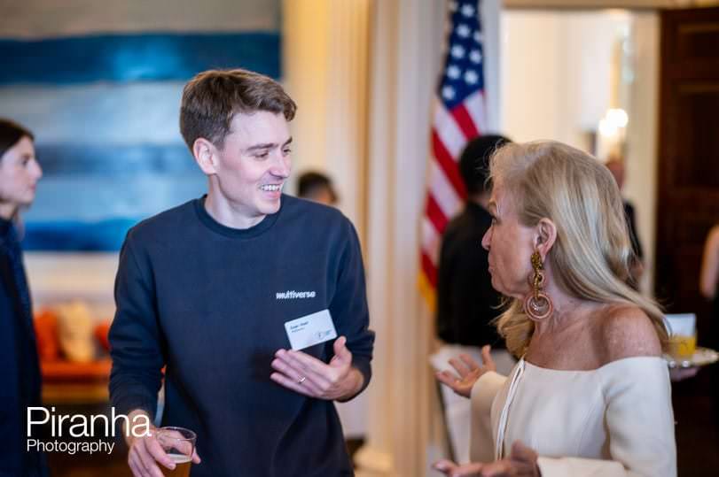 US ambassador speaking in London to Euan Blair