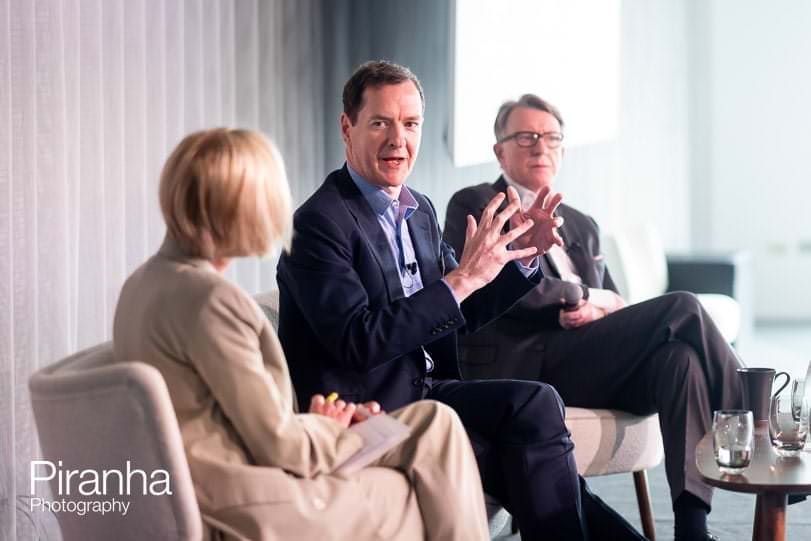 Photography of George Osbourne at breakfast meeting event in London at the Science Museum