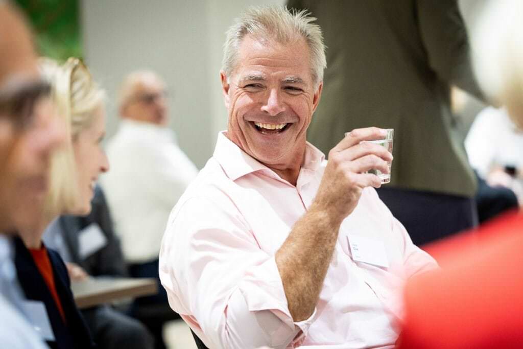 photograph of attendee at London conference