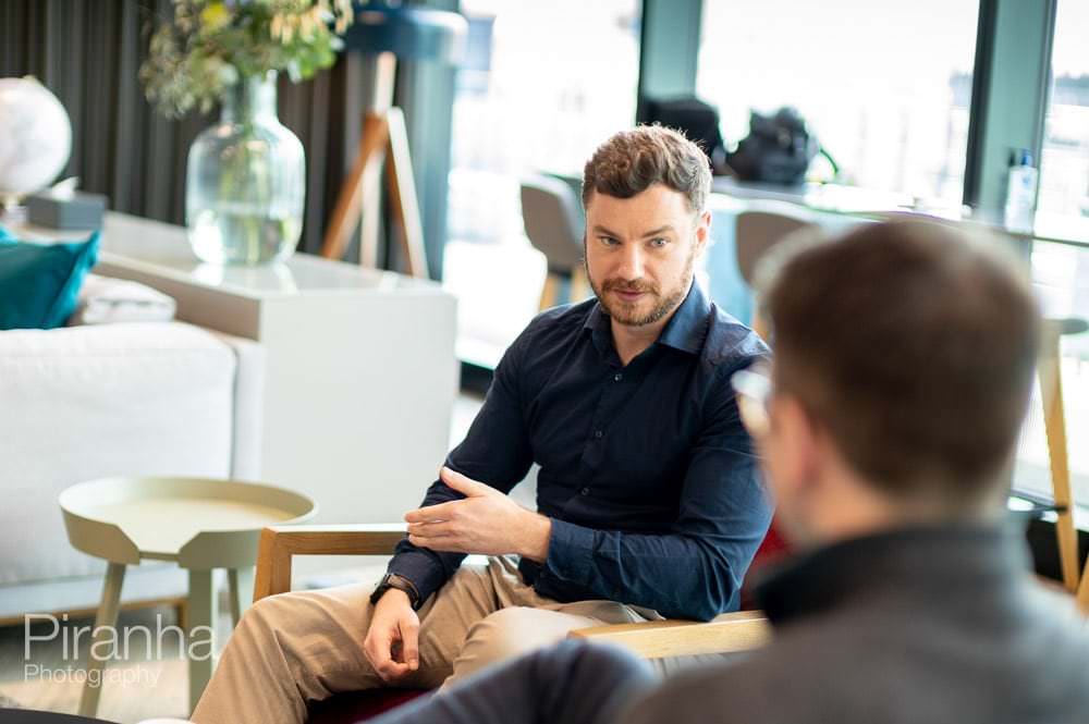Business photography of workers in London office for new website