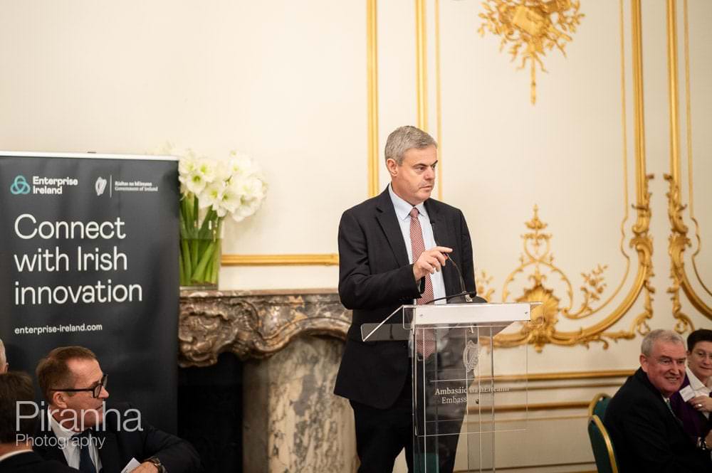 Irish Embassy in London event photographer - Dinner photography of speaker