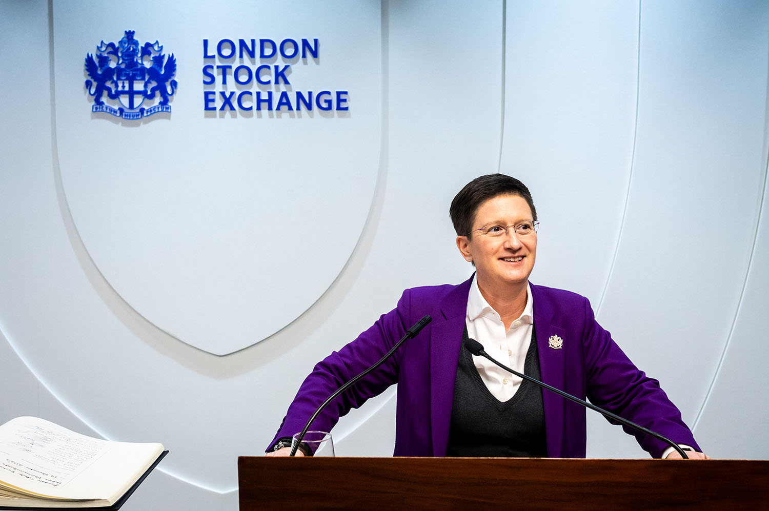 Dame Julia Hoggett DBE, CEO of the London Stock Exchange (LSE) PR Photograph taken in London of Dame Julia Hoggett DBE, CEO of the London Stock Exchange (LSE)