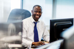 Annual Report Photography, London Bank Annual Report Photography of staff working in offices of London Bank
