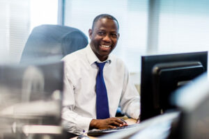 Annual Report Photography, London Bank Annual Report Photography of staff working in offices of London Bank