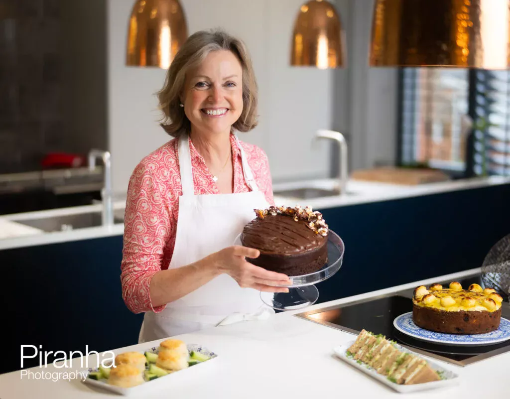 Brand photography of Chef cooking at home for charity