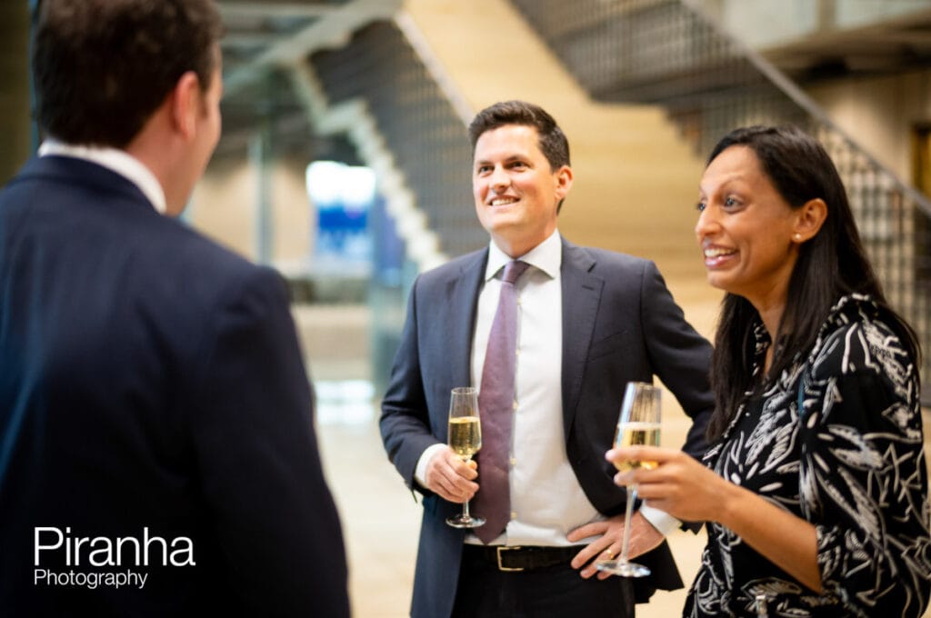 Event photograph taken at business party in London.